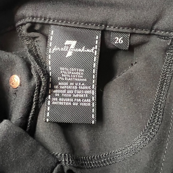 7 For All Mankind Fancy Black Rhinestone Pants Size 26 - Practically New! - Picture 5 of 6